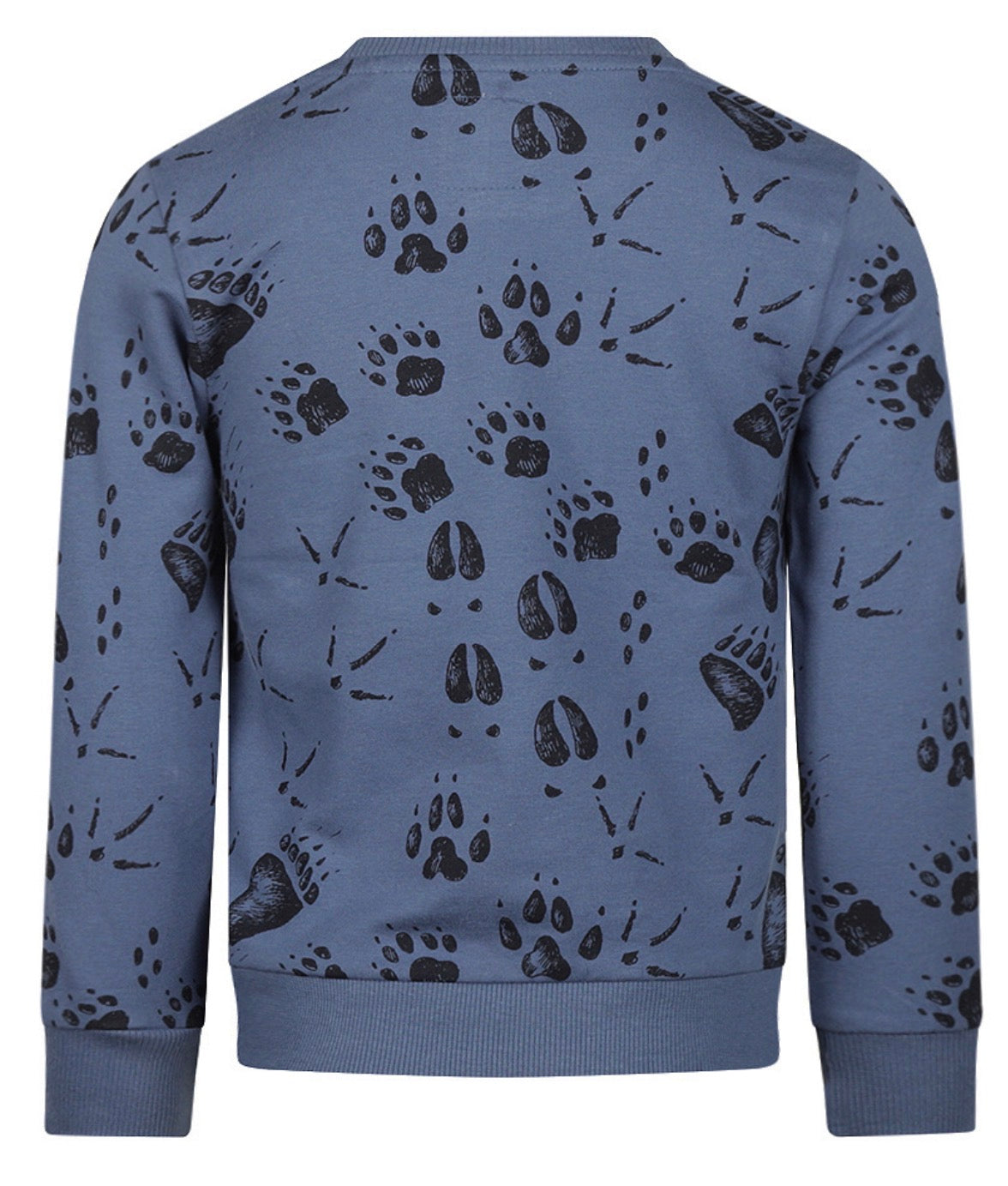 Koko Noko Blue Sweater With Animal Tracks 09-02