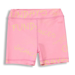 Birdz Pink Patterned Biker Shorts SU23