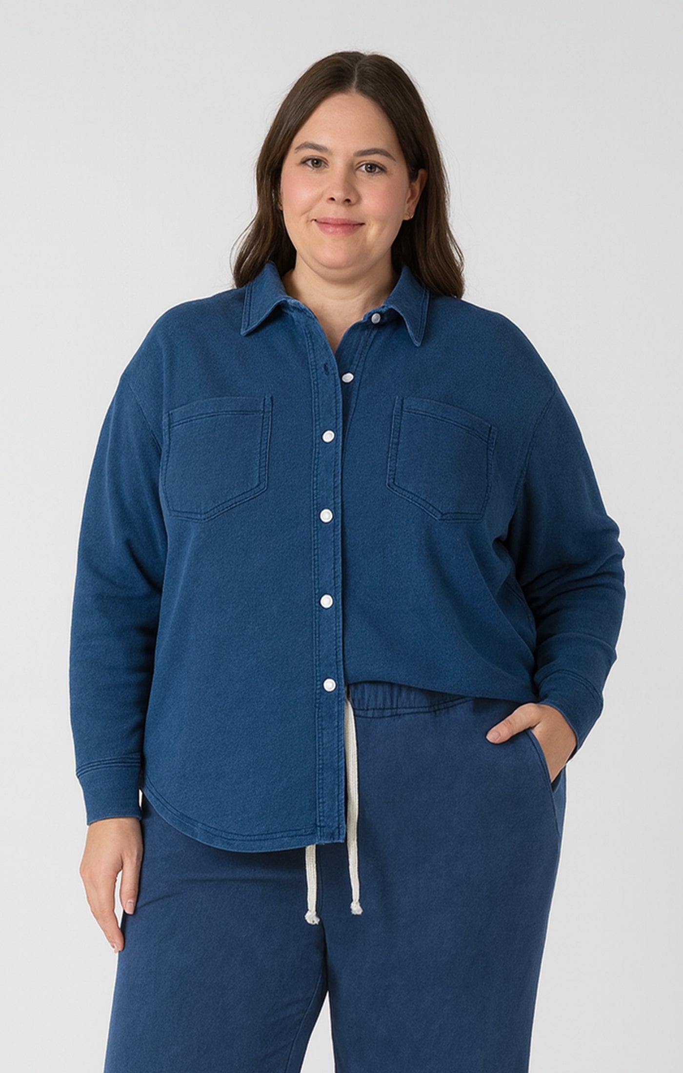 Dex Washed Indigo Shacket SP