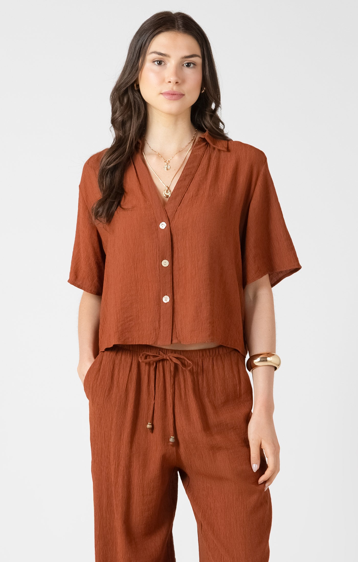 Dex Burnt Sienna Blouse SP