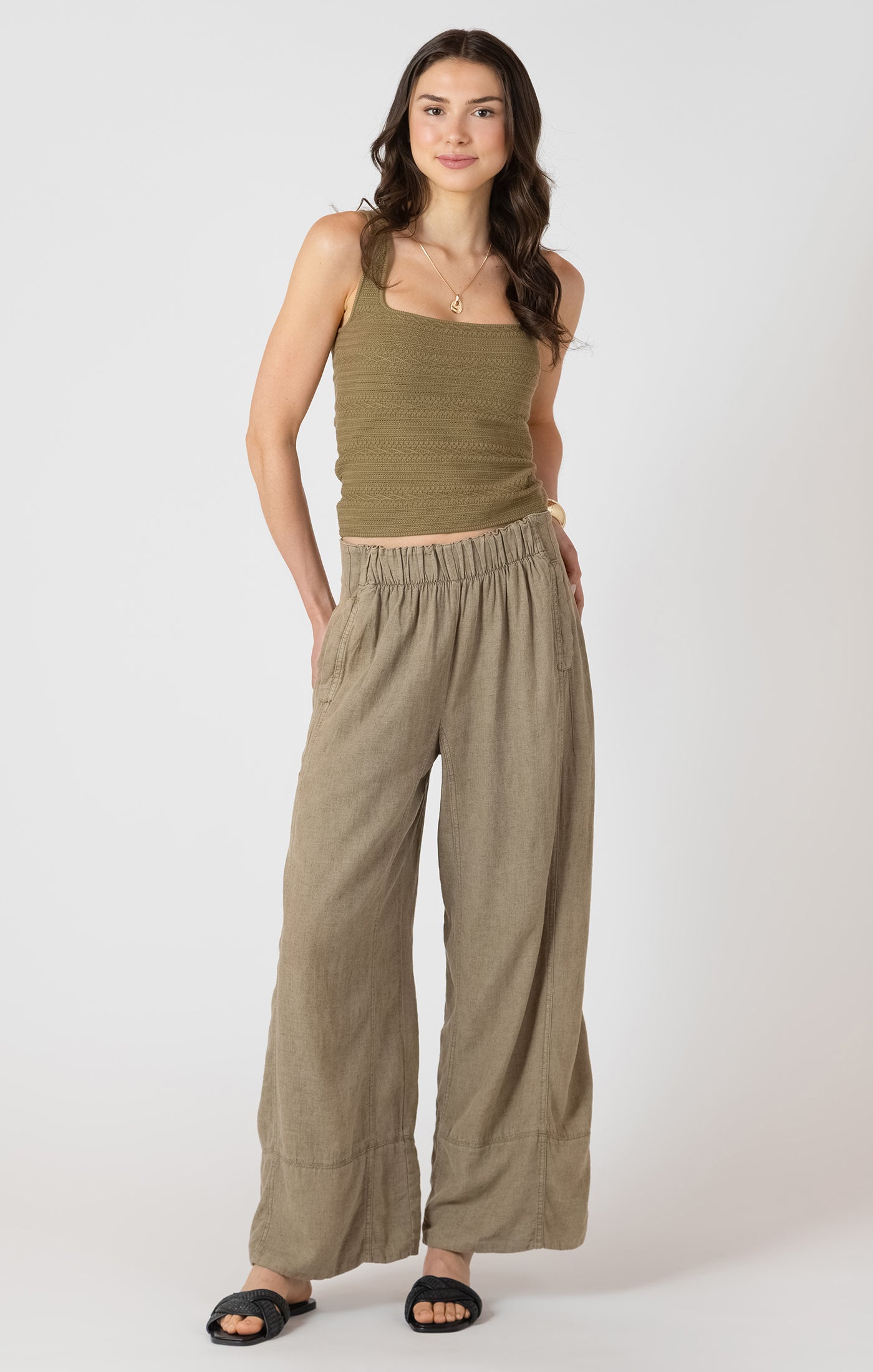 DEX Wide Leg Linen Pant SP