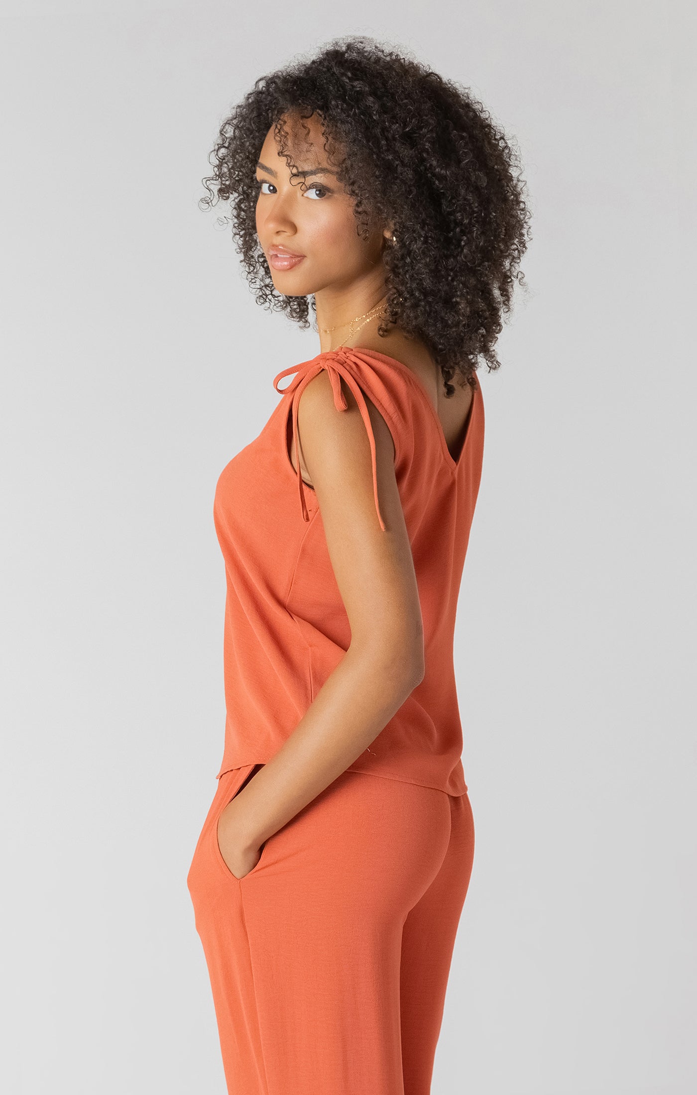 Room34 V-Neck Tie Shoulder Top SP